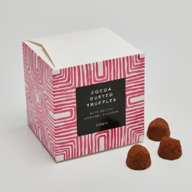 Cocoa Dusted Truffles with Salted Caramel