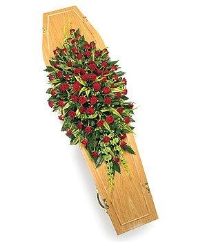 Red Rose Casket Spray.